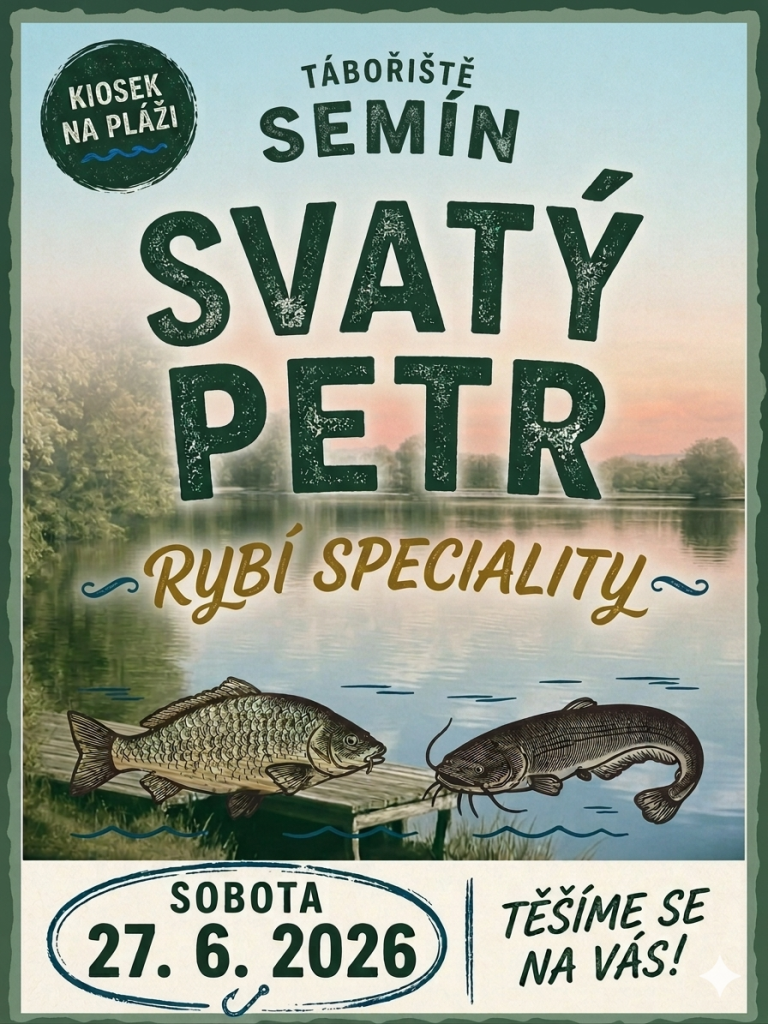 Plakát - rbí speciality v kempu 